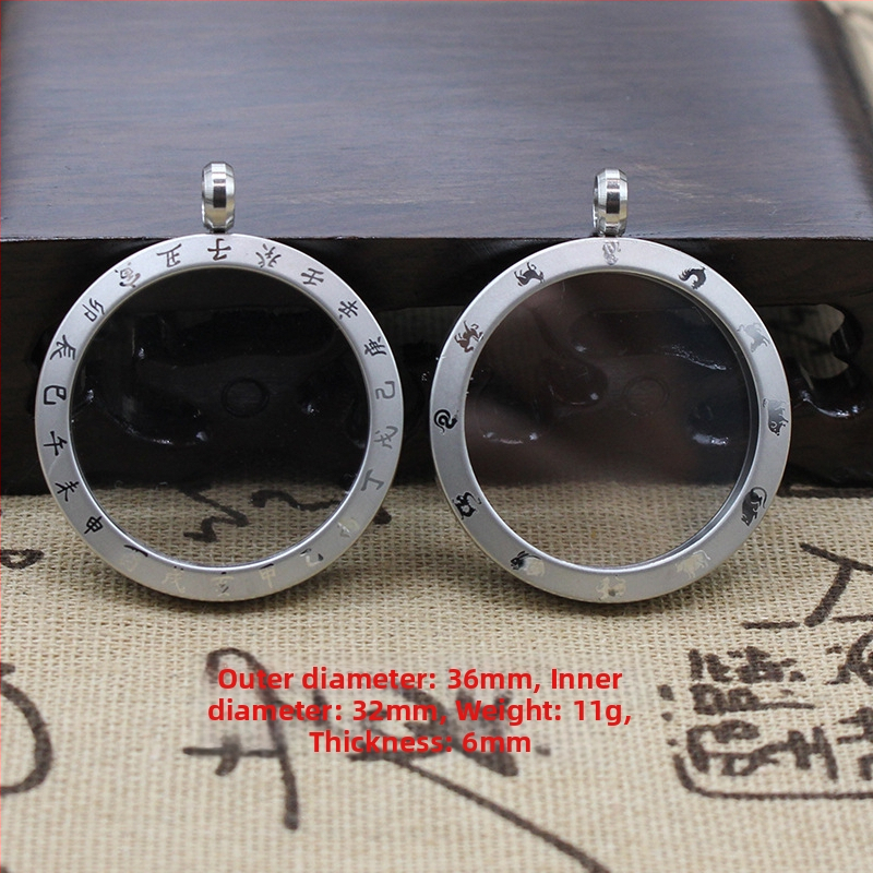 Oceľový prívesok s ochranným obalom, Nový čínsky štýl, Spracovanie: elektroplating a tlakové liatie, Meď umelecká technika