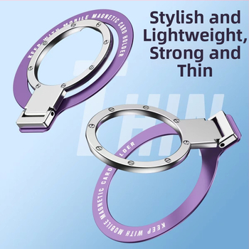 Extrémne tenký držiak na telefón s prstenom, kovový materiál zo zliatiny zinku, skladací otočný stojan s pevnou priľnavosťou