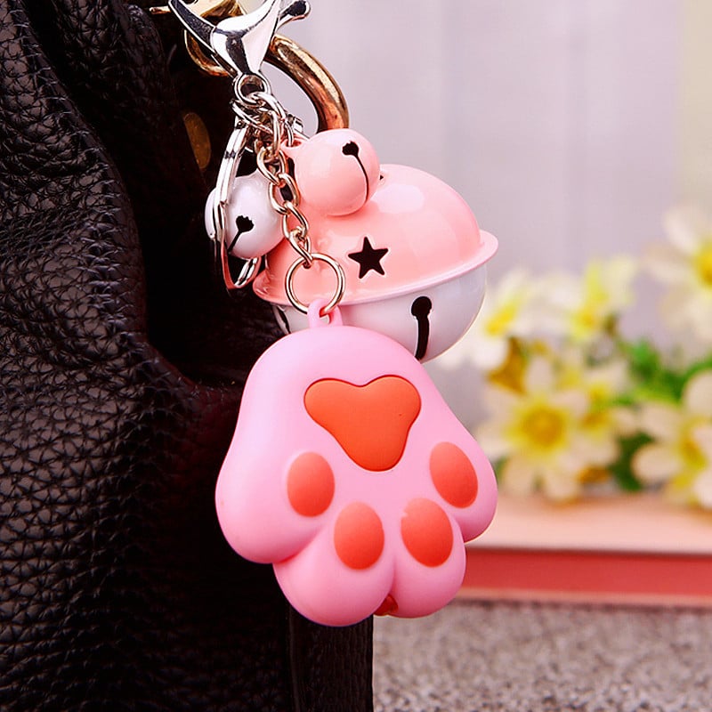 Akril kulcstartó fénylő macskával – világító dizájn, egyenként csomagolva