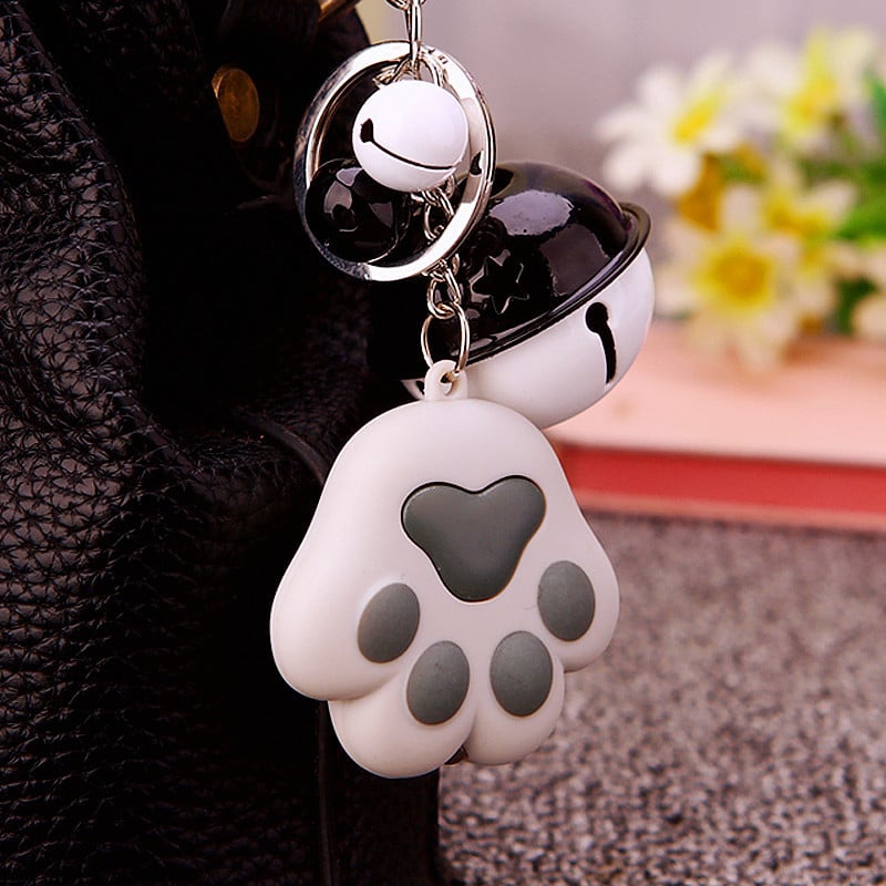 Akril kulcstartó fénylő macskával – világító dizájn, egyenként csomagolva