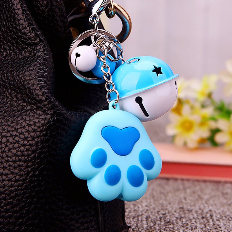 Akril kulcstartó fénylő macskával – világító dizájn, egyenként csomagolva