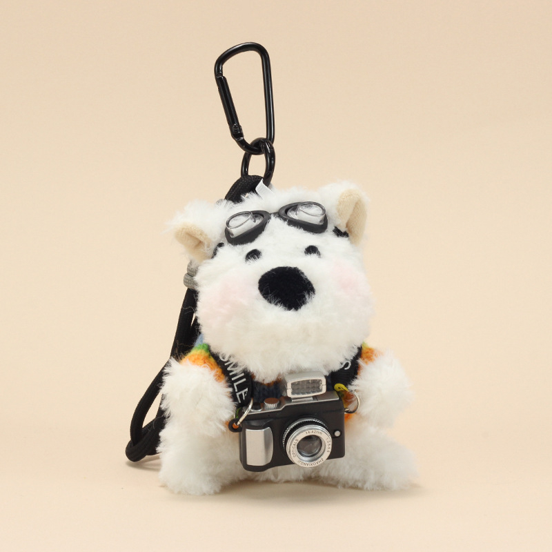 Pandantiv pluș West Highland – Cățeluș păpușă, Umplutură PP bumbac, Blană scurtă, Pentru vârsta 15–35 ani, Origine Guangdong