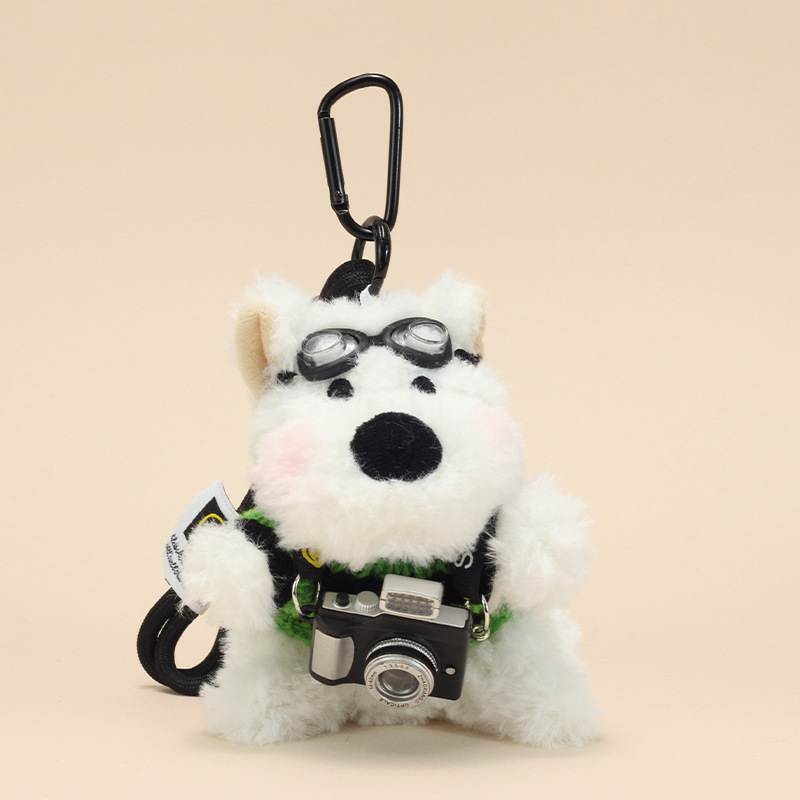 Pandantiv pluș West Highland – Cățeluș păpușă, Umplutură PP bumbac, Blană scurtă, Pentru vârsta 15–35 ani, Origine Guangdong