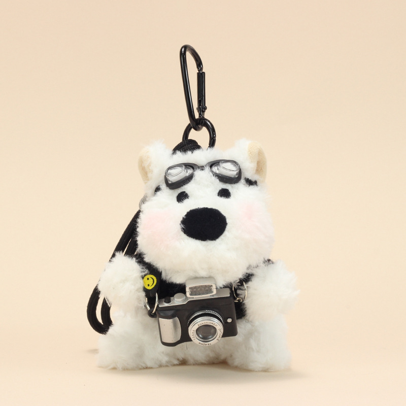 Pandantiv pluș West Highland – Cățeluș păpușă, Umplutură PP bumbac, Blană scurtă, Pentru vârsta 15–35 ani, Origine Guangdong