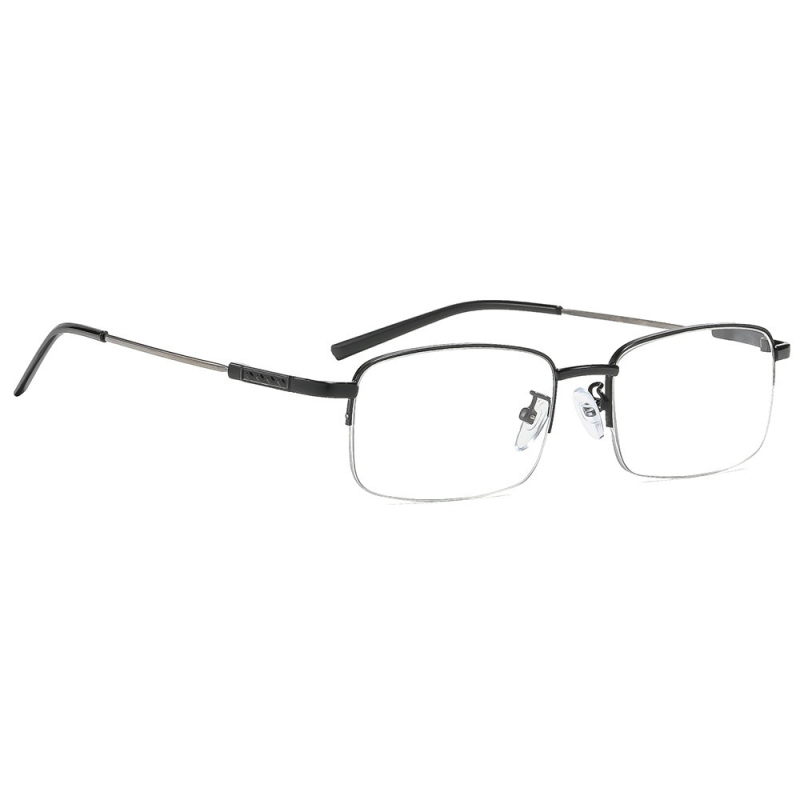 Naočale za čitanje s zaštitom od plavog svjetla, poluokvirne kvadratne okvire, PC leće, za starije osobe