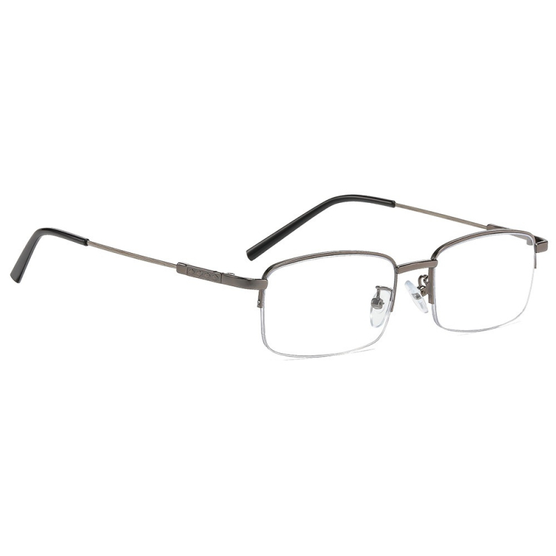Naočale za čitanje s zaštitom od plavog svjetla, poluokvirne kvadratne okvire, PC leće, za starije osobe