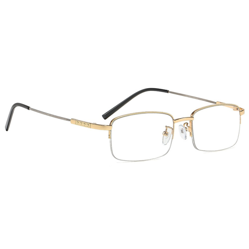 Naočale za čitanje s zaštitom od plavog svjetla, poluokvirne kvadratne okvire, PC leće, za starije osobe