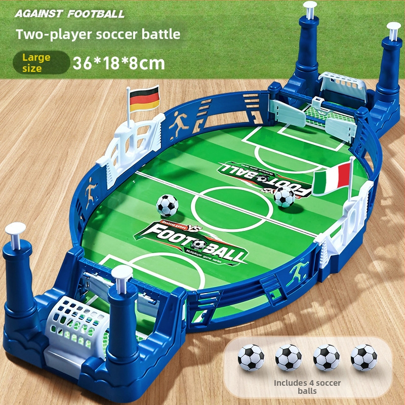 Joc de fotbal la masă pentru doi — jucărie educativă interactivă pentru părinți și copii, din plastic, destinat 7–14 ani, greutate 0,32 kg
