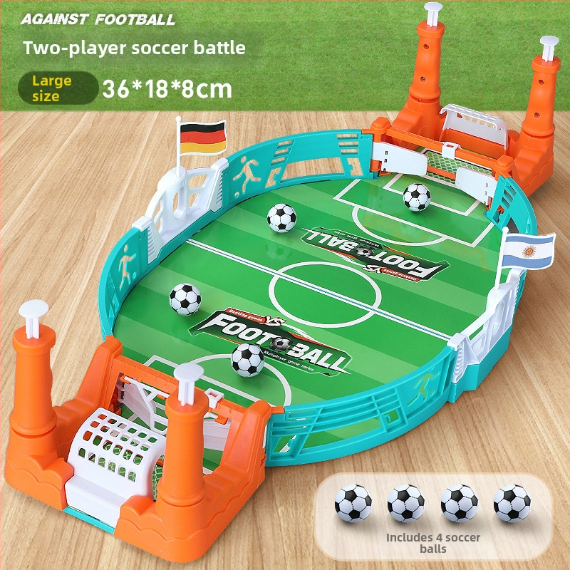 Joc de fotbal la masă pentru doi — jucărie educativă interactivă pentru părinți și copii, din plastic, destinat 7–14 ani, greutate 0,32 kg