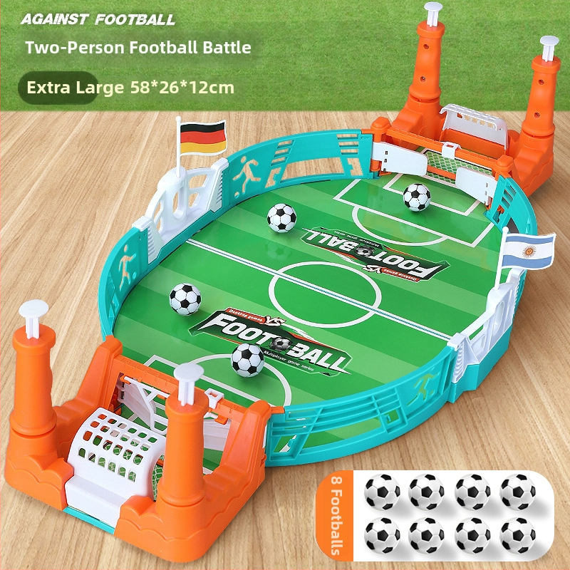 Joc de fotbal la masă pentru doi — jucărie educativă interactivă pentru părinți și copii, din plastic, destinat 7–14 ani, greutate 0,32 kg