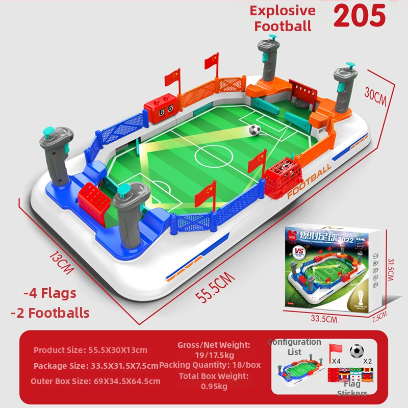 Joc de fotbal la masă pentru doi — jucărie educativă interactivă pentru părinți și copii, din plastic, destinat 7–14 ani, greutate 0,32 kg