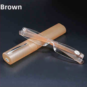 Bezokvirne naočale za čitanje, lagane, s integriranim držačem za olovku, leće i okvir od polikarbonata, universalno