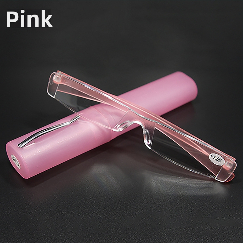 Bezokvirne naočale za čitanje, lagane, s integriranim držačem za olovku, leće i okvir od polikarbonata, universalno