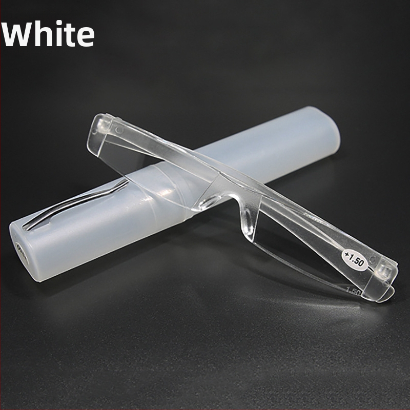 Bezokvirne naočale za čitanje, lagane, s integriranim držačem za olovku, leće i okvir od polikarbonata, universalno