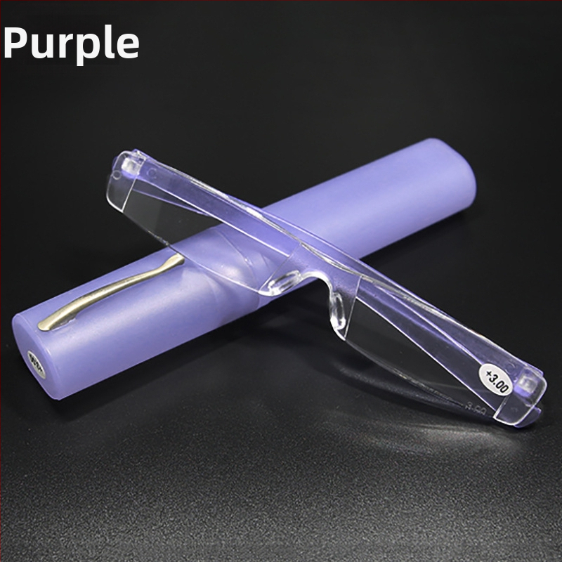 Bezokvirne naočale za čitanje, lagane, s integriranim držačem za olovku, leće i okvir od polikarbonata, universalno