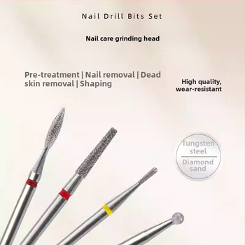 Σετ εργαλείων για γυάλισμα επιφάνειας νυχιών με κεφαλή από βολφράμιο χάλυβα και προεπεξεργασία αφαίρεσης επιδερμίδας