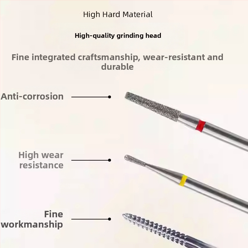 Σετ εργαλείων για γυάλισμα επιφάνειας νυχιών με κεφαλή από βολφράμιο χάλυβα και προεπεξεργασία αφαίρεσης επιδερμίδας
