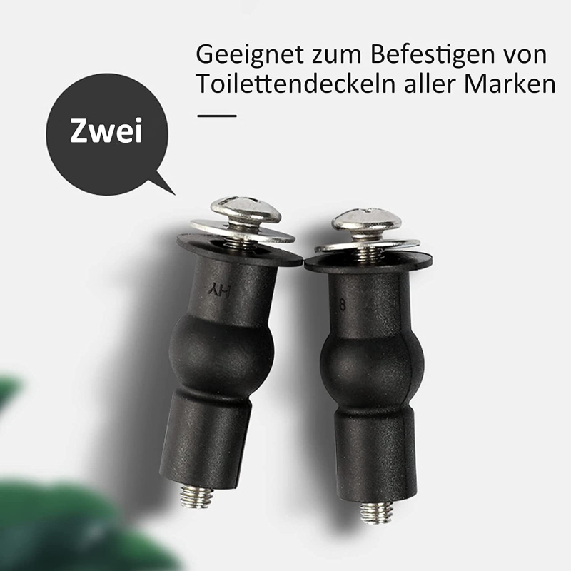 Șurub pentru capacul de la scaunul de toaletă M6, oțel inoxidabil, piuliță de expansiune din cauciuc, montaj superior, stil modern minimalist