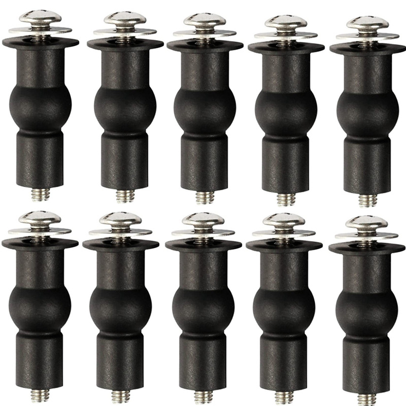 Șurub pentru capacul de la scaunul de toaletă M6, oțel inoxidabil, piuliță de expansiune din cauciuc, montaj superior, stil modern minimalist