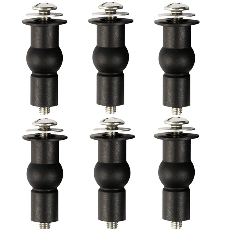 Șurub pentru capacul de la scaunul de toaletă M6, oțel inoxidabil, piuliță de expansiune din cauciuc, montaj superior, stil modern minimalist