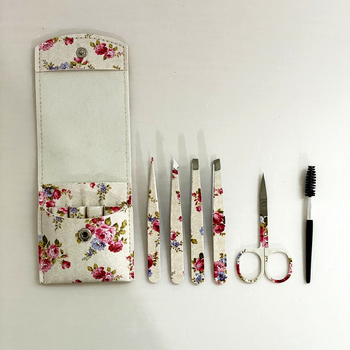 MR.NAIL Set de clipuri pentru sprâncene - oțel inoxidabil, include perie pentru sprâncene și foarfecă pentru sprâncene, fabricat în Yangjiang