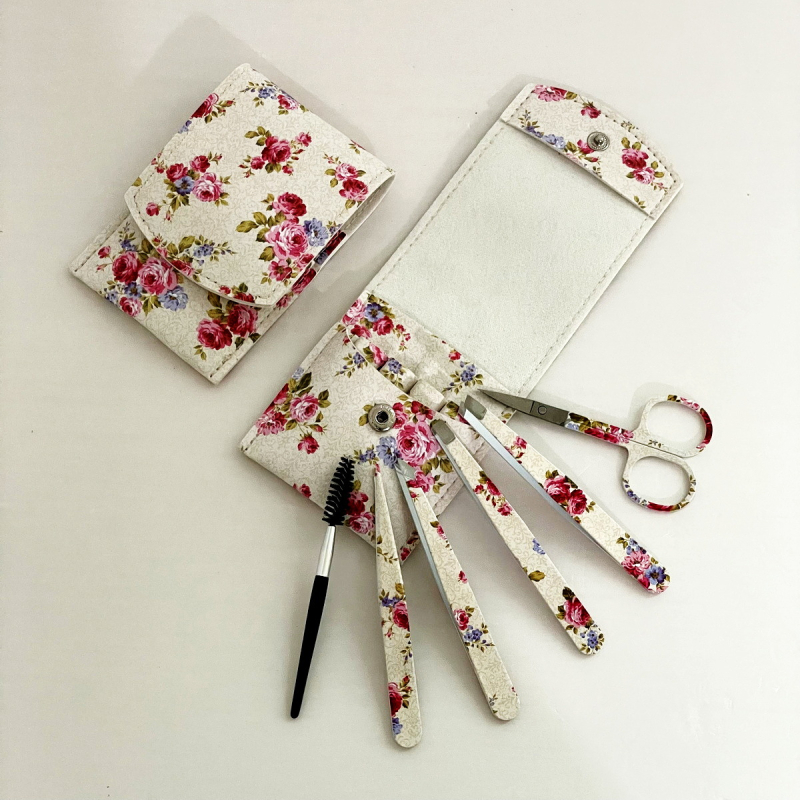 MR.NAIL Set de clipuri pentru sprâncene - oțel inoxidabil, include perie pentru sprâncene și foarfecă pentru sprâncene, fabricat în Yangjiang