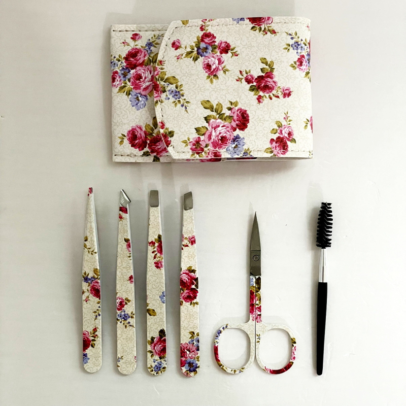 MR.NAIL Set de clipuri pentru sprâncene - oțel inoxidabil, include perie pentru sprâncene și foarfecă pentru sprâncene, fabricat în Yangjiang