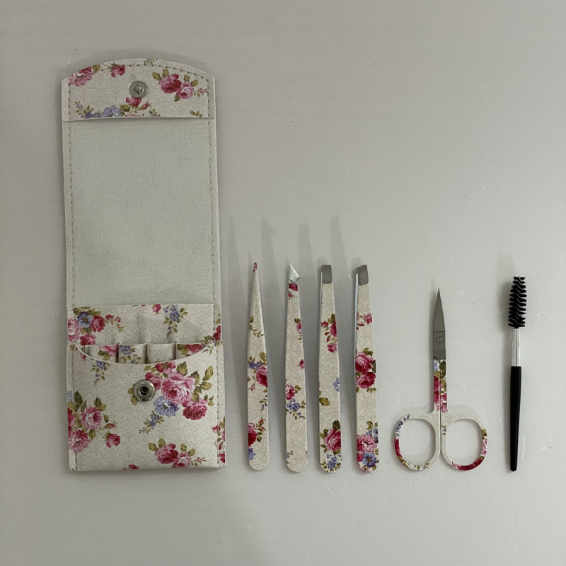 MR.NAIL Set de clipuri pentru sprâncene - oțel inoxidabil, include perie pentru sprâncene și foarfecă pentru sprâncene, fabricat în Yangjiang