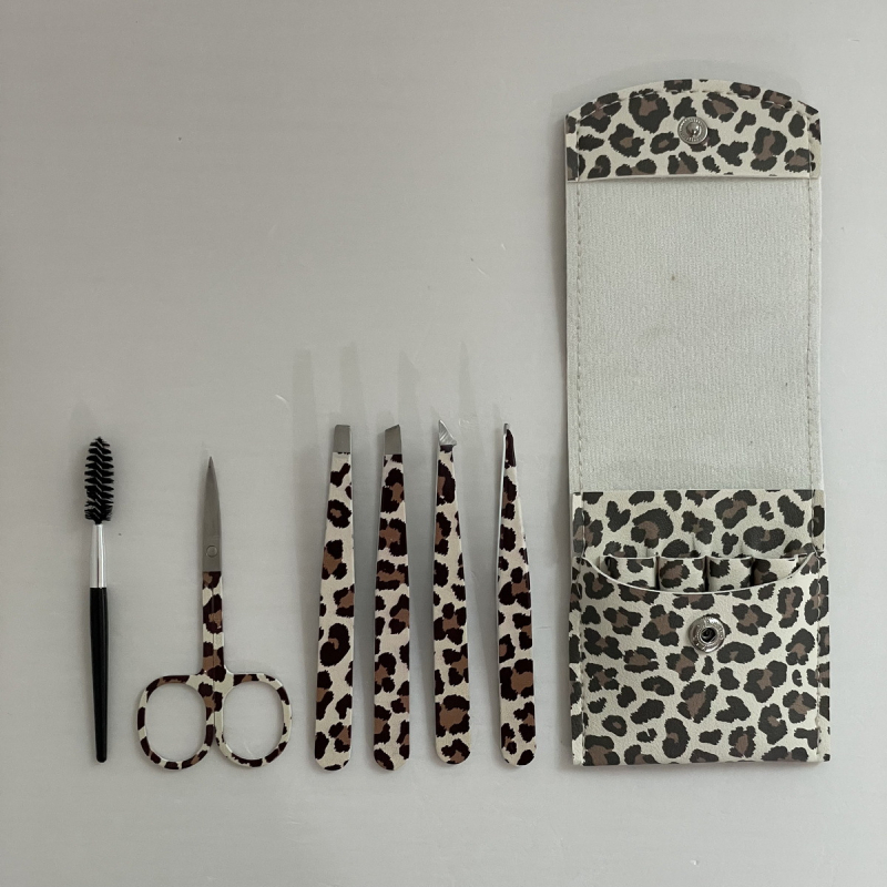 MR.NAIL Set de clipuri pentru sprâncene - oțel inoxidabil, include perie pentru sprâncene și foarfecă pentru sprâncene, fabricat în Yangjiang