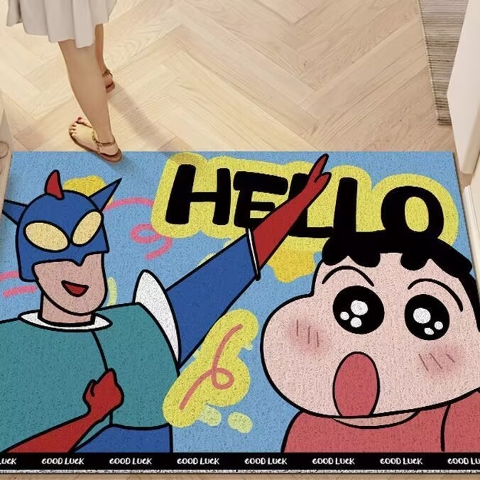 PVC prostirka za ulaz s crtanim motivom, pravokutnog oblika, ručno pranje, ulazni prostor, japanski stil