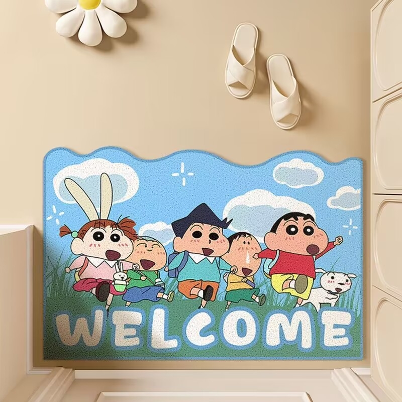 PVC prostirka za ulaz s crtanim motivom, pravokutnog oblika, ručno pranje, ulazni prostor, japanski stil