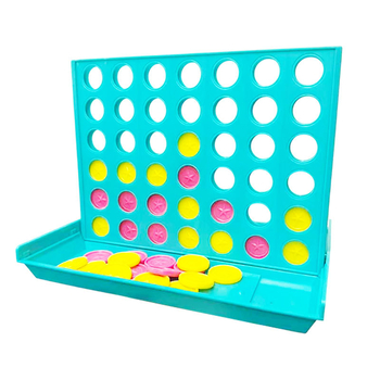 Joc de șah 3D pe birou cu patru la rând, capac glisant pentru depozitare, din plastic, interacțiune părinte-copil