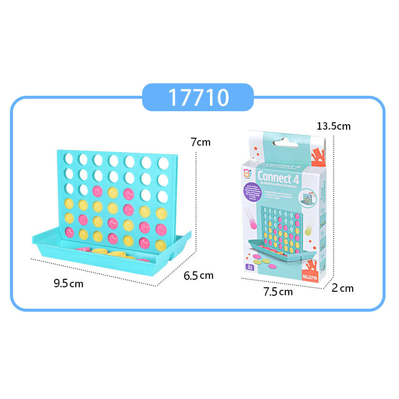 Joc de șah 3D pe birou cu patru la rând, capac glisant pentru depozitare, din plastic, interacțiune părinte-copil