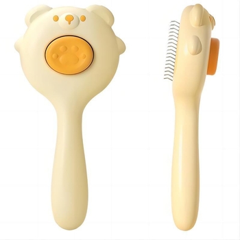 Pieptene pentru îndepărtarea părului la pisici și câini — eliminare cu un singur clic, aparat de masaj, material PP, Brand Awesome