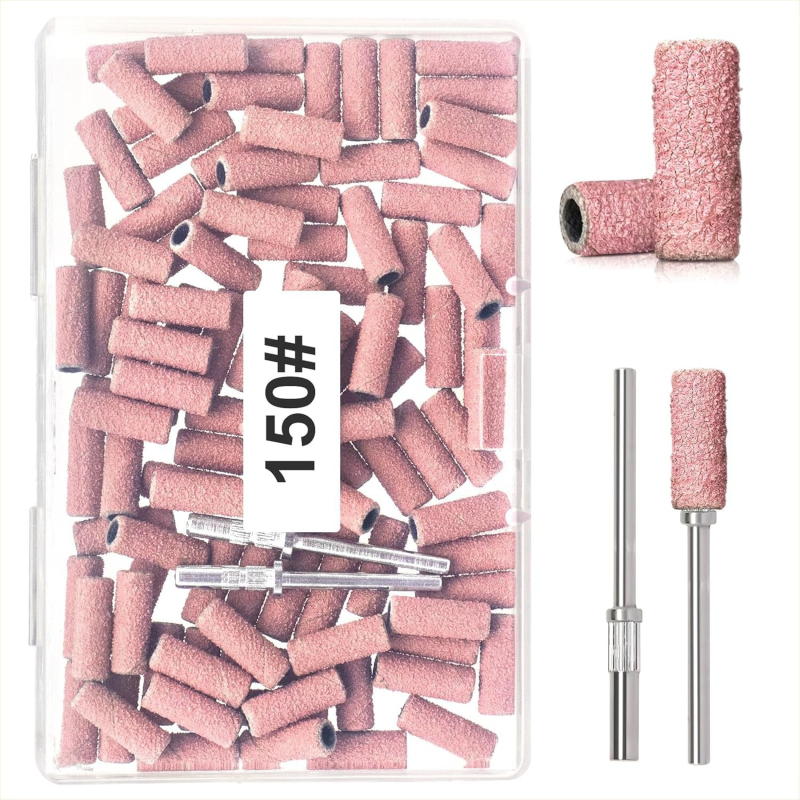 Μίνι κεφαλή λείανσης με δαχτυλίδι άλεσης για αφαίρεση gel βερνικιού και νεκρού δέρματος, αξεσουάρ μανικιούρ