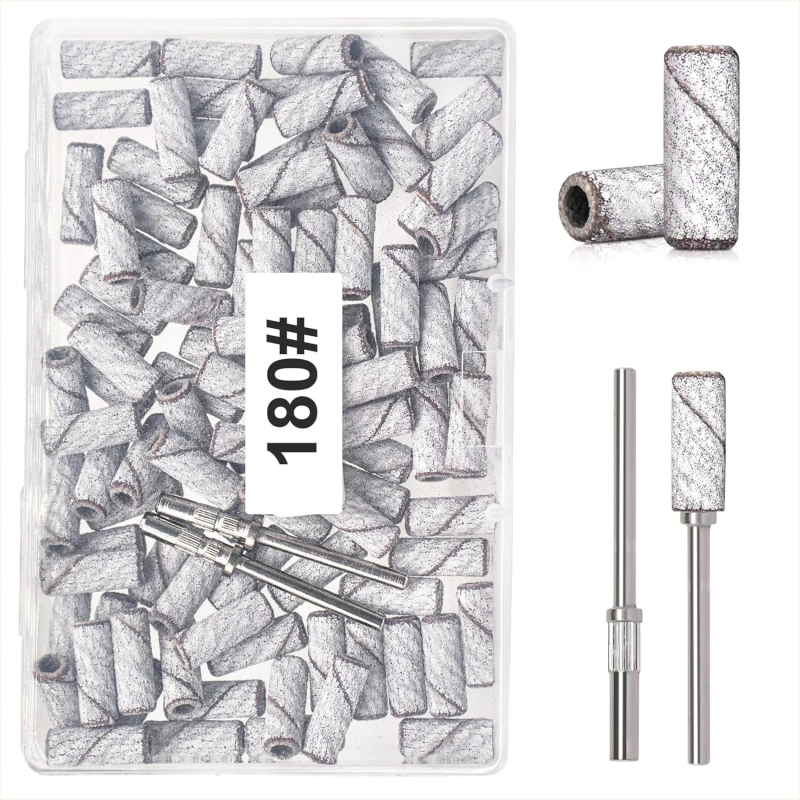 Μίνι κεφαλή λείανσης με δαχτυλίδι άλεσης για αφαίρεση gel βερνικιού και νεκρού δέρματος, αξεσουάρ μανικιούρ
