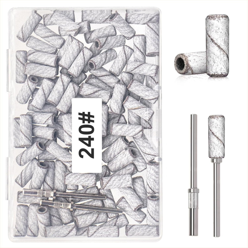 Μίνι κεφαλή λείανσης με δαχτυλίδι άλεσης για αφαίρεση gel βερνικιού και νεκρού δέρματος, αξεσουάρ μανικιούρ