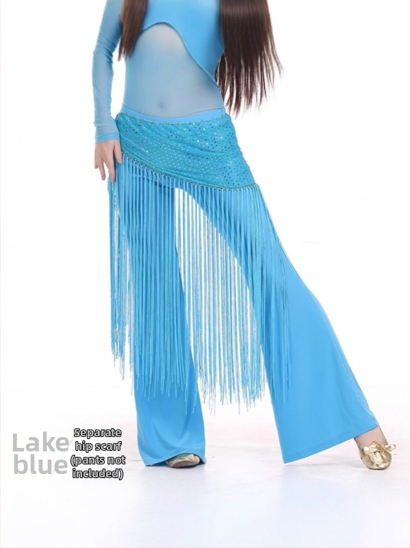 Bojtový pás s výšivkou — Indický tanečný kostým, trojdielna skúšobná sada, polyesterový materiál