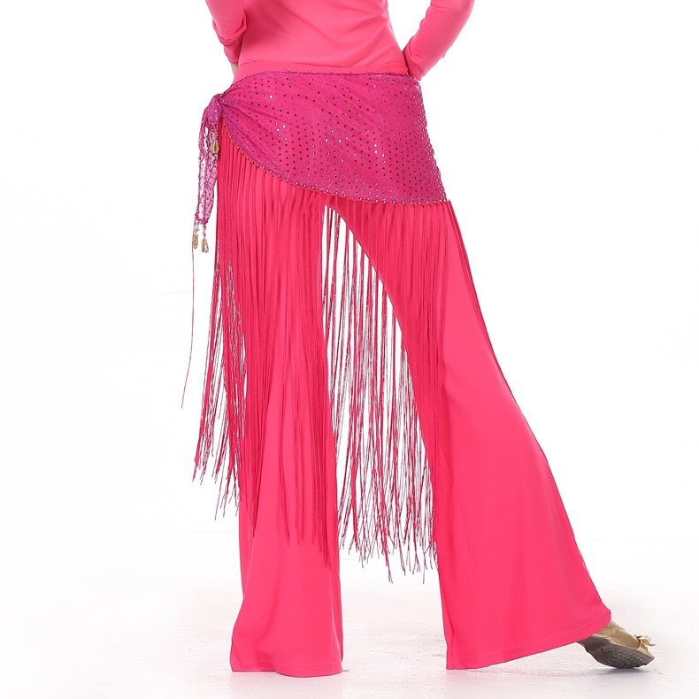 Bojasti pojas s resicama i izvezom — Indijski plesni kostim, trodijelni probni komplet, poliester tkanina