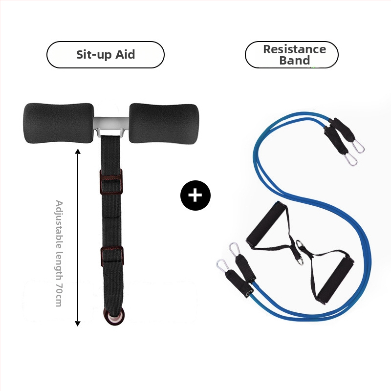 Kućni uređaj za sit‑up – pomoćnik za trbušne vježbe sa stabilizatorom i fiksnom podrškom za stopala
