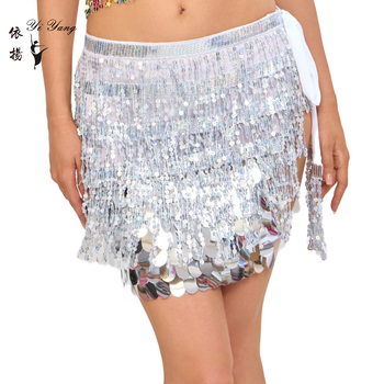 Kostim za belly dance s višeslojnim pojasom s resicama i šljokicama, poliester, sexy boemski pojas