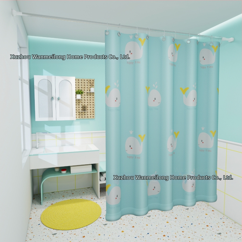 Polyesterový sprchový záves do kúpeľne, hrubší, vodotesný a plesňamodolný, s kresleným vzorom v etnickom štýle, prispôsobiteľný