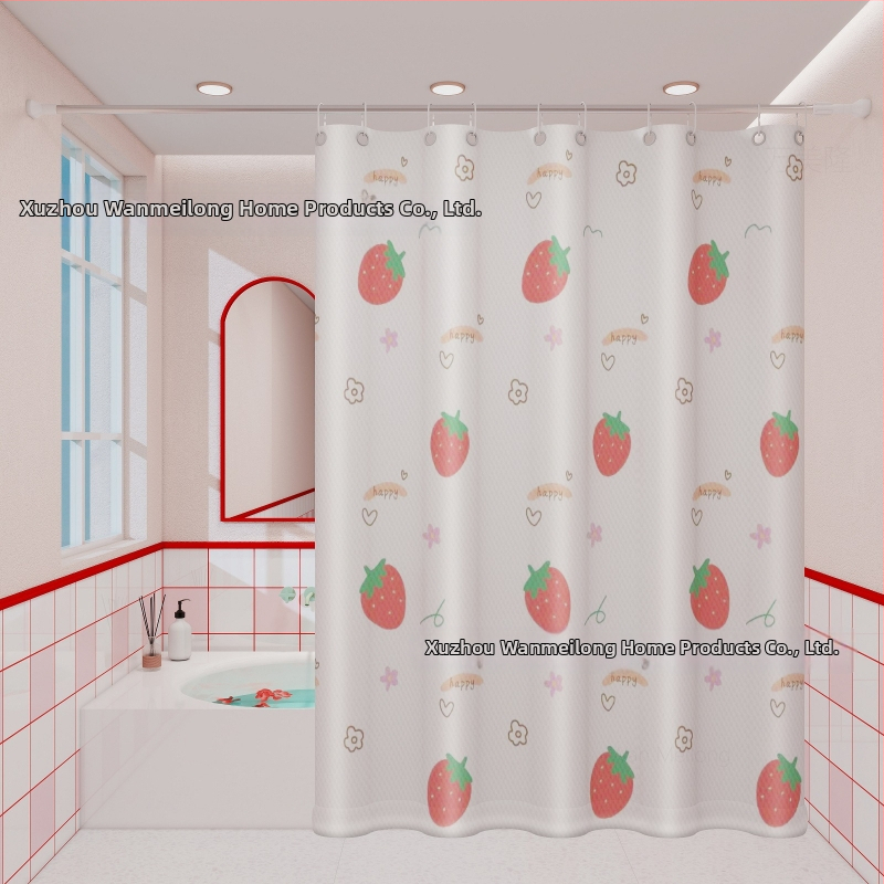 Polyesterový sprchový záves do kúpeľne, hrubší, vodotesný a plesňamodolný, s kresleným vzorom v etnickom štýle, prispôsobiteľný