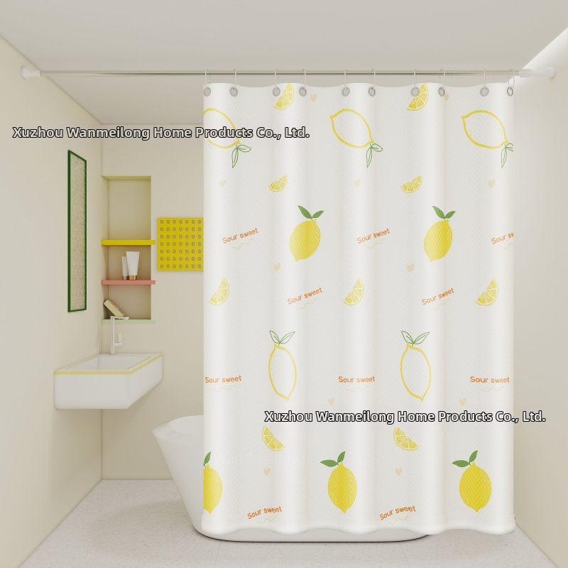 Polyesterový sprchový záves do kúpeľne, hrubší, vodotesný a plesňamodolný, s kresleným vzorom v etnickom štýle, prispôsobiteľný