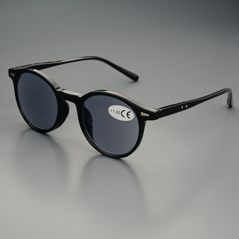 Naočale za čitanje s kružnim okvirom, puni okvir, UV otporne leće, zaštita od plavog svjetla, lagani PC okvir za starije osobe