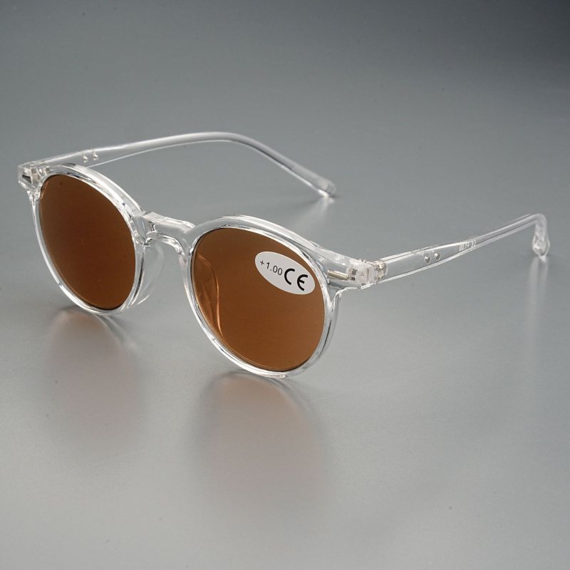 Naočale za čitanje s kružnim okvirom, puni okvir, UV otporne leće, zaštita od plavog svjetla, lagani PC okvir za starije osobe