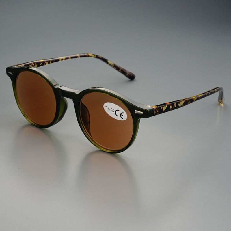 Naočale za čitanje s kružnim okvirom, puni okvir, UV otporne leće, zaštita od plavog svjetla, lagani PC okvir za starije osobe