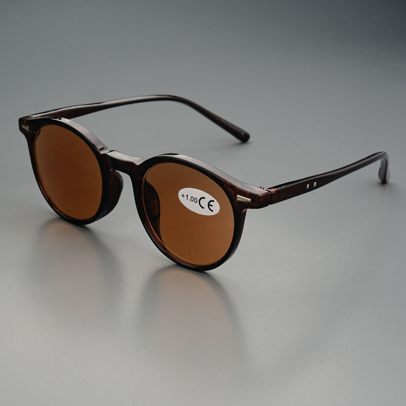 Naočale za čitanje s kružnim okvirom, puni okvir, UV otporne leće, zaštita od plavog svjetla, lagani PC okvir za starije osobe