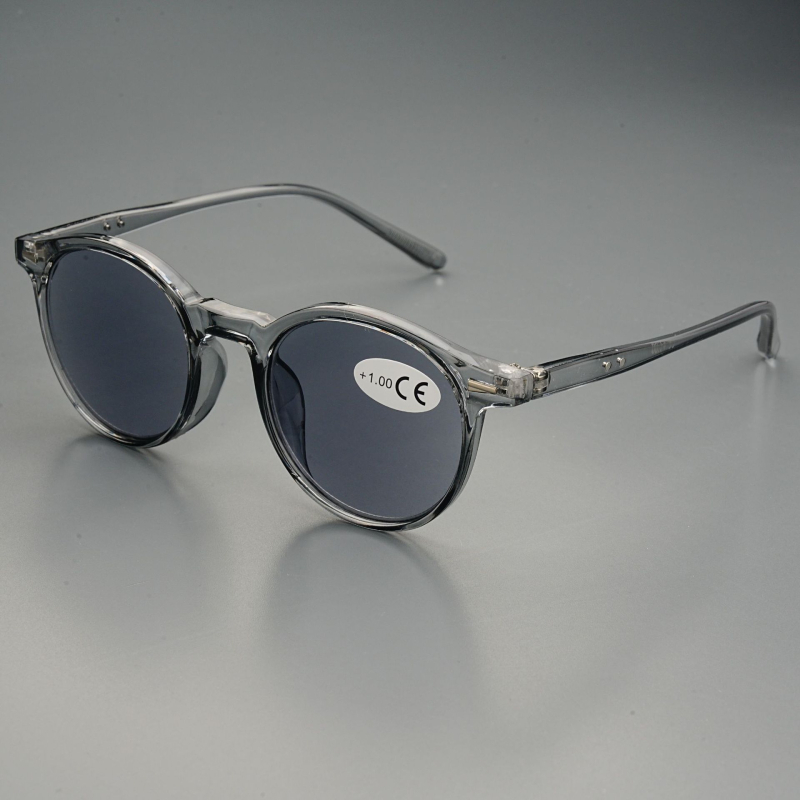 Naočale za čitanje s kružnim okvirom, puni okvir, UV otporne leće, zaštita od plavog svjetla, lagani PC okvir za starije osobe