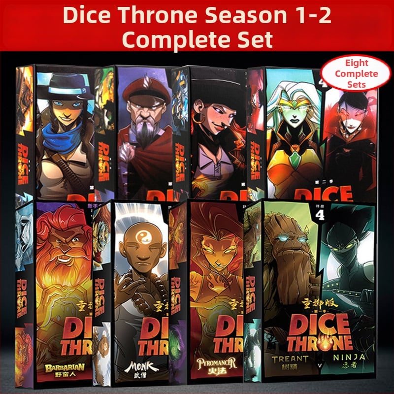 Dice Throne Κάρτες για επιτραπέζιο παιχνίδι (Εποχές 1–2) – Υλικό: Χαρτί; Κατηγορία: Κάρτες για επιτραπέζιο παιχνίδι; 3C: Παιχνίδια για ηλικίες 14+; Στόχος ηλικιακής ομάδας: Νέοι 15–35 ετών